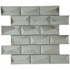 Мозаика Marble Mosaic Brick Metal нержавеющая сталь 30х30 см 3D чип 48х98 мм, серебро-silver