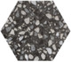 Керамогранит Terazzo Black 23x27 универсальный матовый