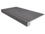 Комплект (Ступень SR06 (33x120) непол. (прямоугол. бортик) + Подступенок (14,5x120)) матовый