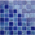 Мозаика Bonaparte Alaska Dark Blue стекло 30.4х30.4 см глянцевая чип 36х36 мм, голубой, синий