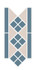 Бордюр Borden Lisbon with 1 strip (Tr.16, Dots 11, Strips 11) 28,1x15,1 матовый керамогранит