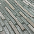 Мозаика Marble Mosaic Stripes Silver White стекло 30х34 см глянцевая чип 10x48/98/148 мм, серебро-silver