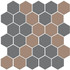 Мозаика AD\A673\MM Агуста 6 Мозаичный 29.7х29.8 см керамогранит Kerama Marazzi матовая, оранжевый, серый