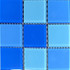 Мозаика стеклянная Aquaviva Cristall Light Blue 30х30 см глянцевая чип 48х48 мм, голубой, синий 020865