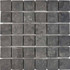 Мозаика из сланца Slate Black PIX298, чип 48х48 мм, сетка 305х305 мм природная, серый