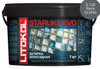 Затирка для плитки эпоксидная Litokol двухкомпонентный состав Starlike Evo S.140 Nero Grafite 1 кг 485190002