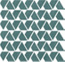 Мозаика Raw Petroleum Flag (9RFE) 31,1x31,6 керамика матовая, бирюзовый