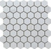 Мозаика SyrosWhiteHex.17,5x20,2 керамогранит матовая, белый
