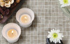 Мозаика Ezarri Creamstone стекло 31.3х49.5 см матовая чип 25х25 мм, бежевый