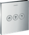 Запорный переключающий вентиль Hansgrohe ShowerSelect с кнопками управления (внешняя часть)