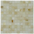 Мозаика Marble Mosaic Onyx white Pol камень 30х30 см полированная чип 23х23 мм, бежевый, белый