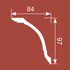 Cosca потолочный карниз KX015, 97х84, 2000мм, Экополимер/16