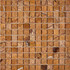 Мозаика из мрамора Rain Forest Brown (Bidasar Brown) PIX293, чип 23х23 мм, сетка 300х300х6 мм полированная, коричневый
