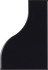 Настенная плитка Curve Black Gloss Equipe 8.3x12 глянцевая керамическая 28849