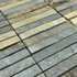 Мозаика Marble Mosaic Slate Ginger сланец 30х30 см чип 15x98 мм, серый, коричневый, бежевый