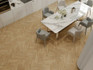 SPC ламинат Evofloor Дуб Песочный HP 0090 Parquet Click 42 класс 600х125х4 мм (каменно-полимерный) с фаской