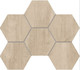 Мозаика SF02 Hexagon 25x28,5 неполированная керамогранит, бежевый 69408
