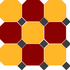 Керамогранит 4421/20 OCT14-B Brick Red 20 Ochre Yellow 21 OCOctagonTAGON/Black 14 Dots 30x30 Top Cer матовый напольная плитка А001138