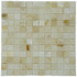Мозаика Marble Mosaic Onyx white Pol камень 30х30 см полированная чип 23х23 мм, бежевый, белый