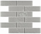 Мозаика Rumba Grey стекло 30х30 см глянцевая чип 48х148 мм, серый