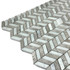 Мозаика Marble Mosaic Weft grey Pol камень 31х31.7 см полированная чип 10x20 мм, белый, серый