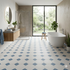 Керамогранит DV Blue Pre-cut 45х45 Etili Seramik матовый напольная плитка 17313