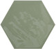 Настенная плитка Kane Hexagon Sage 16х18 Cifre глянцевая, рельефная керамическая 78801167