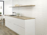 Настенная плитка Blanco Brillo Wellen Baldocer 30x90 глянцевая керамическая