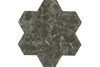 Самоклеящаяся ПВХ плитка Lako Decor соты Темно коричневый мрамор 240х200х2 мм LKD-H-81021-1-GL
