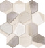 Мозаика Supergres Mosaico Esagona Dek Sand 29.8х34.5 керамогранит матовая бежевый, белый, коричневый MEKS