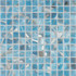 Мозаика Oasis Blue №7102 (на сетке) стекло 31.7х31.7 см Vidrepur глянцевая чип 25х25 мм, голубой, серый С0006238