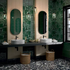 Декор SFB001 Сантана 1 структура Зеленый Темный глянцевый 15х15 Kerama Marazzi  керамический