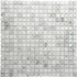 Мозаика Marble Mosaic Volakas White Mat мрамор 30.5х30.5 см матовая чип 15х15 мм белый, серый