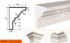 Лепнинапласт Карниз КВ-350/3 фасадный полистирол 2000х350х265 мм с покрытием эластичной шпатлёвкой PS-TechnoPlaster