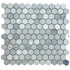 Мозаика Marble Mosaic Italian Grey мрамор 28х29.5 см полированная чип 24х28 мм bianco (blanco), белый, серый