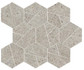 Мозаика Boost Stone Pearl Mosaico Hex 25х28,5 керамогранит матовая, серый A7CY