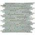 Мозаика Marble Mosaic Stripes Silver White стекло 30х34 см глянцевая чип 10x48/98/148 мм, серебро-silver