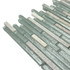 Мозаика Marble Mosaic Stripes Silver White стекло 30х34 см глянцевая чип 10x48/98/148 мм, серебро-silver