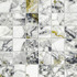 Мозаика Forte Dei Marmi Quark Ceppo Apuano Forest Mosaic керамогранит 30х30 см Atlas Concorde матовая, белый, золотой-oro-gold, серый 610110001197