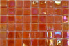Мозаика Taurus-Lux-1 прокрашенная в массе стекло 32.7х32.7 см перламутровая чип 15х15 мм, оранжевый