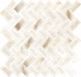 Мозаика Stellaris Crystal Pure Mosaico Cross керамогранит 29.7х31.5 см Italon матовая, бежевый 620110000214