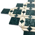 Мозаика Marble Mosaic Cleopatra мрамор 32.4х32.4 см полированная белый, зеленый
