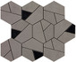 Мозаика Boost Smoke Mosaico Hex Black AN69 25x28,5 керамогранитная