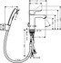 Смеситель Hansgrohe Metris для раковины 110 мм с гигиеническим душем