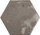 Настенная плитка Hope Hex Espresso Glossy 15x17.3 глянцевая керамическая