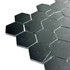 Мозаика Marble Mosaic Hexagon Nero Marquina Pol камень 30х30 см полированная чип 48х48 мм, черный