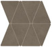 Мозаика Boost Natural Umber Mosaico Rhombus 36,7x33,8 керамогранит матовая, коричневый A7CQ