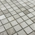 Мозаика Marble Mosaic Wood Grain Pol камень 30х30 см полированная чип 23х23 мм, серый