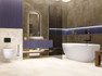 Керамогранит GP60120MIM01M  Microcement Crema 60х120 Artkera Group глазурованный, матовый универсальная плитка 
