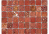 Мозаика Orro Mosaic Travertine Red Pol травертин 30.5х30.5 см полированная чип 15х15 мм бордовый
